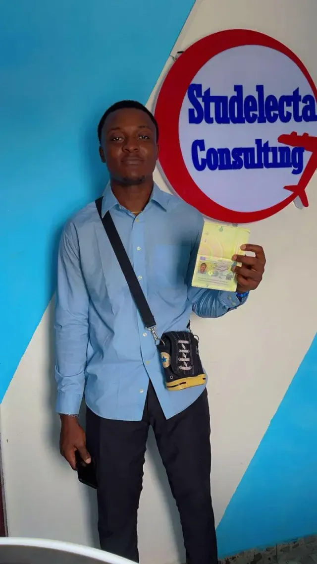 Étudiant avec son visa obtenu